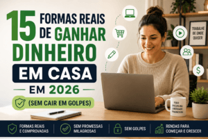15 formas reais de ganhar dinheiro em casa em 2026 (sem cair em golpes)